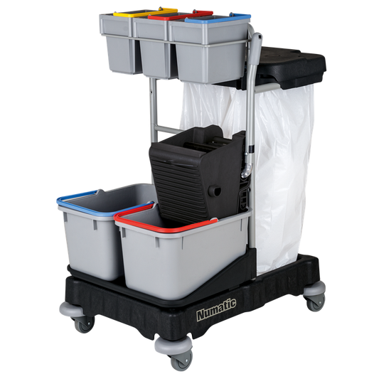 Numatic rengjøringsvogn ProCar 4G Sort | Pakke (1 stk)