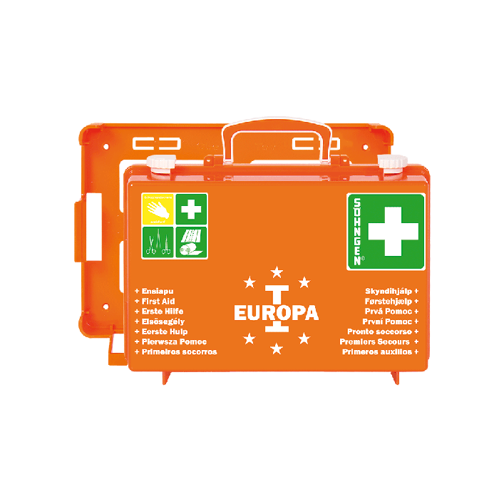 Botiquín de primeros auxilios EUROPA I naranja, completo