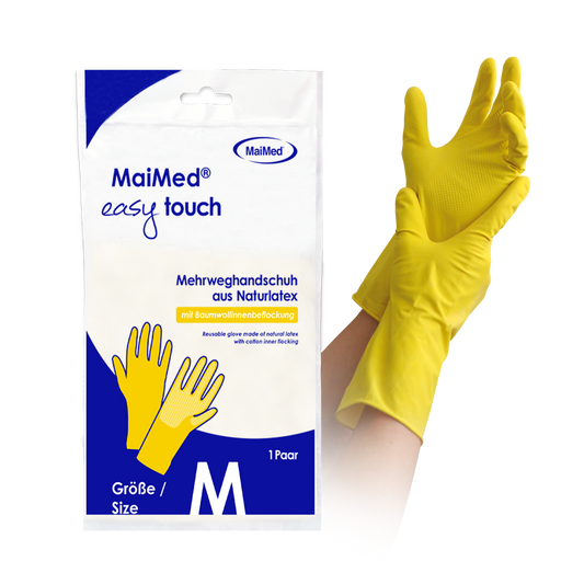 Guantes domésticos MaiMed easy touch, amarillos