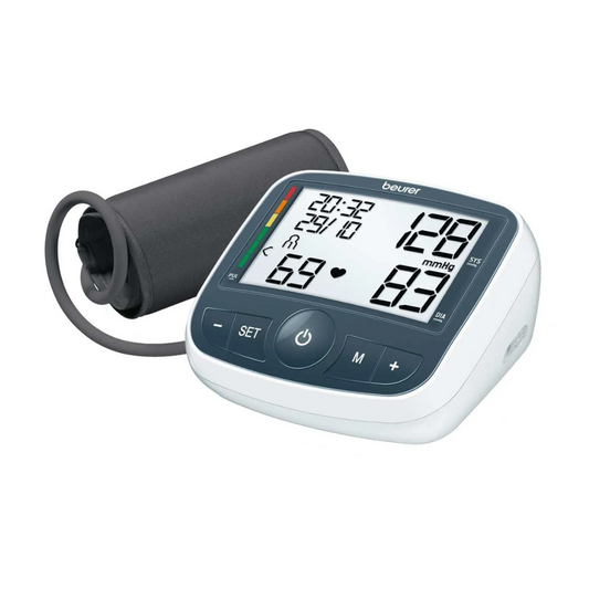Das Beurer Oberarm-Blutdruckmessgerät BM 40 von Beurer GmbH ist ein Auslaufartikel mit Arm-Manschette, zeigt systolische, diastolische und Pulswerte an und eignet sich zur präzisen Blutdruckmessung und zuverlässigen Arrhythmie-Erkennung.