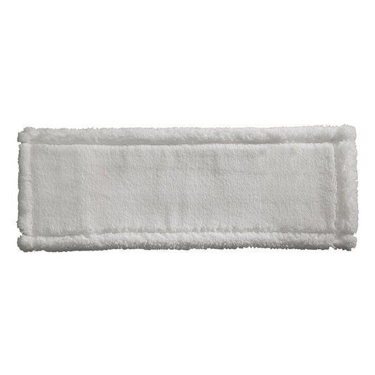Ein rechteckiges, weißes Wischbezug Microfaser-Polyesterpad der Haug Bürsten KG, 500 mm lang, mit flauschigen Rändern und glatter Mitte, liegt flach auf einem einfarbig weißen Untergrund. Die Packung enthält 10 Stück.