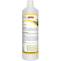 En hvit 1-liters flaske med påskriften "Arcora Aldes Alkoholische Schnelldesinfektion Für Den Lebensmittelbereich" fra Arcora International GmbH har en tysk bruksanvisning, et rødt "Premium Quality Made in Germany"-merke og advarsler på etiketten.
