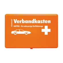 Botiquín de primeros auxilios «Austria» de color naranja para vehículos de varias vías