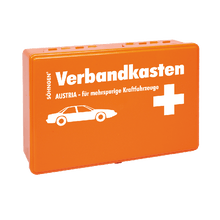 Botiquín de primeros auxilios «Austria» de color naranja para vehículos de varias vías