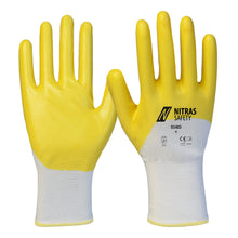 Guantes de nitrilo NITRAS, blanco / amarillo