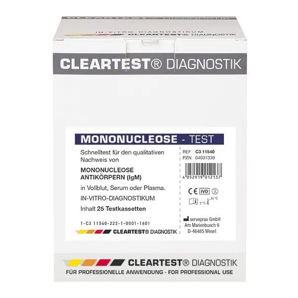 Prueba clara de mononucleosis.