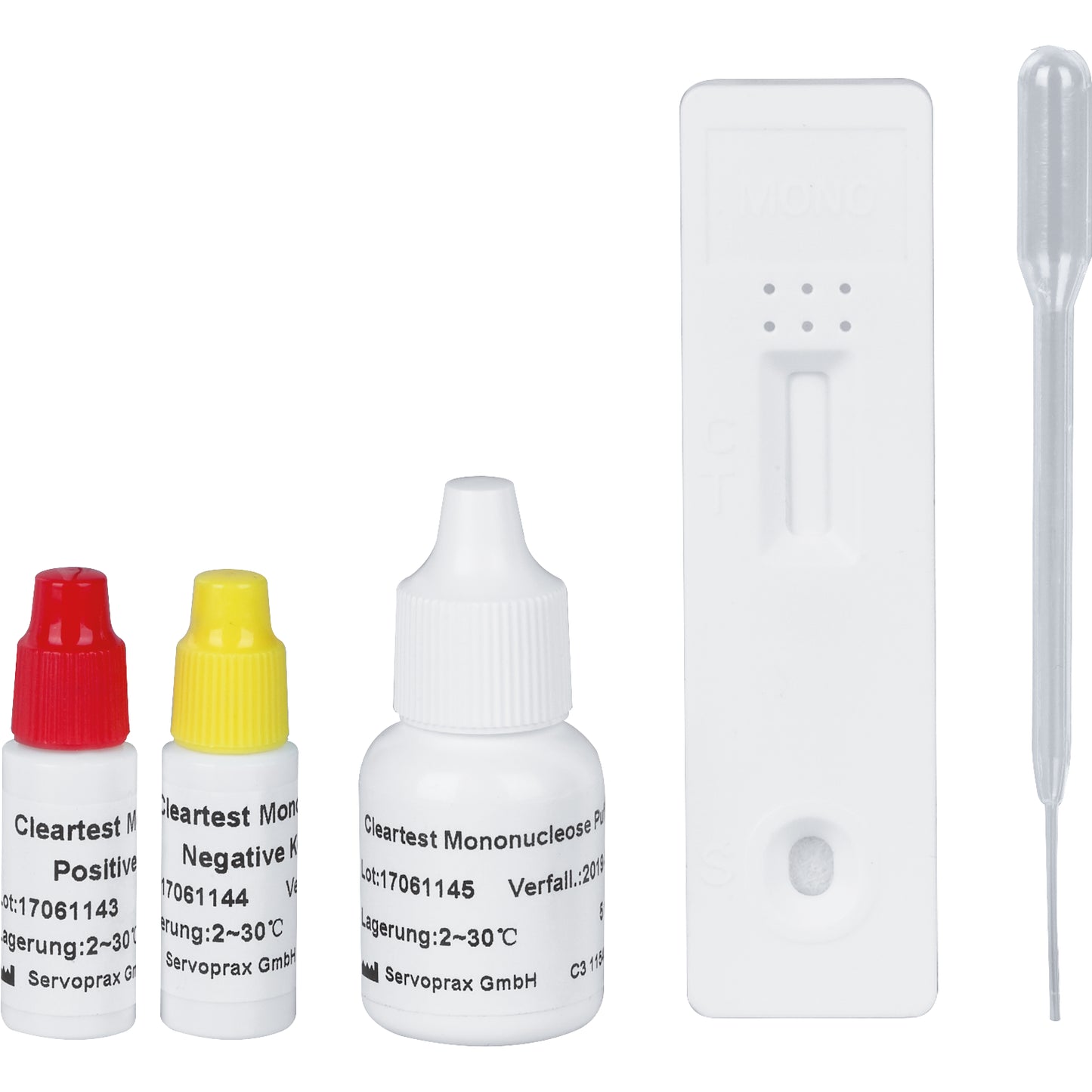 Prueba clara de mononucleosis.