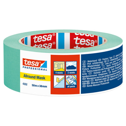 tesa Allround Mask 4352 Craftsmen, pastel green, 50 m x 38 mm