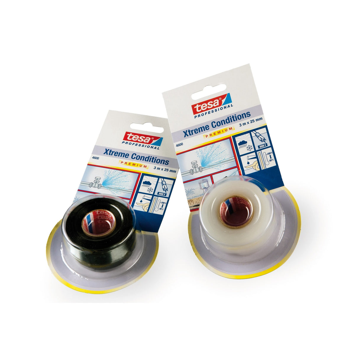 tesa Professional 4600 Xtreme Conditions Repair Tape, 3 m x 25 mm – Assortment