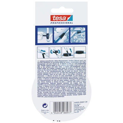 tesa Professional 4600 Xtreme Conditions Repair Tape, 3 m x 25 mm, black