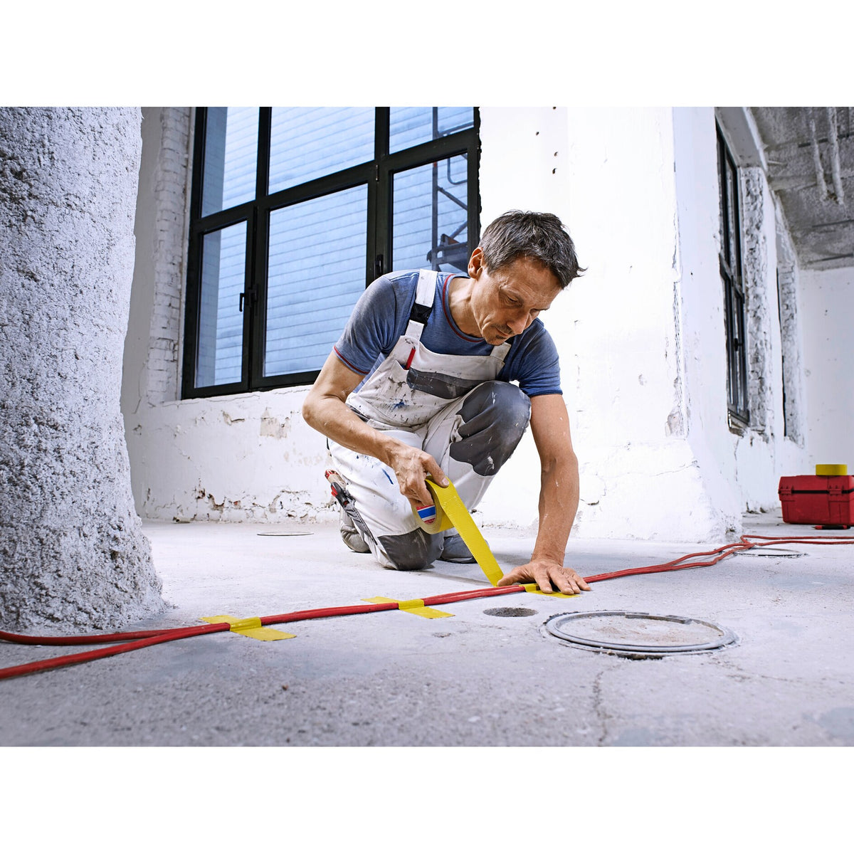 tesa Professional 4662 Concrete Tape, 50 m x 48 mm, yellow – Applications