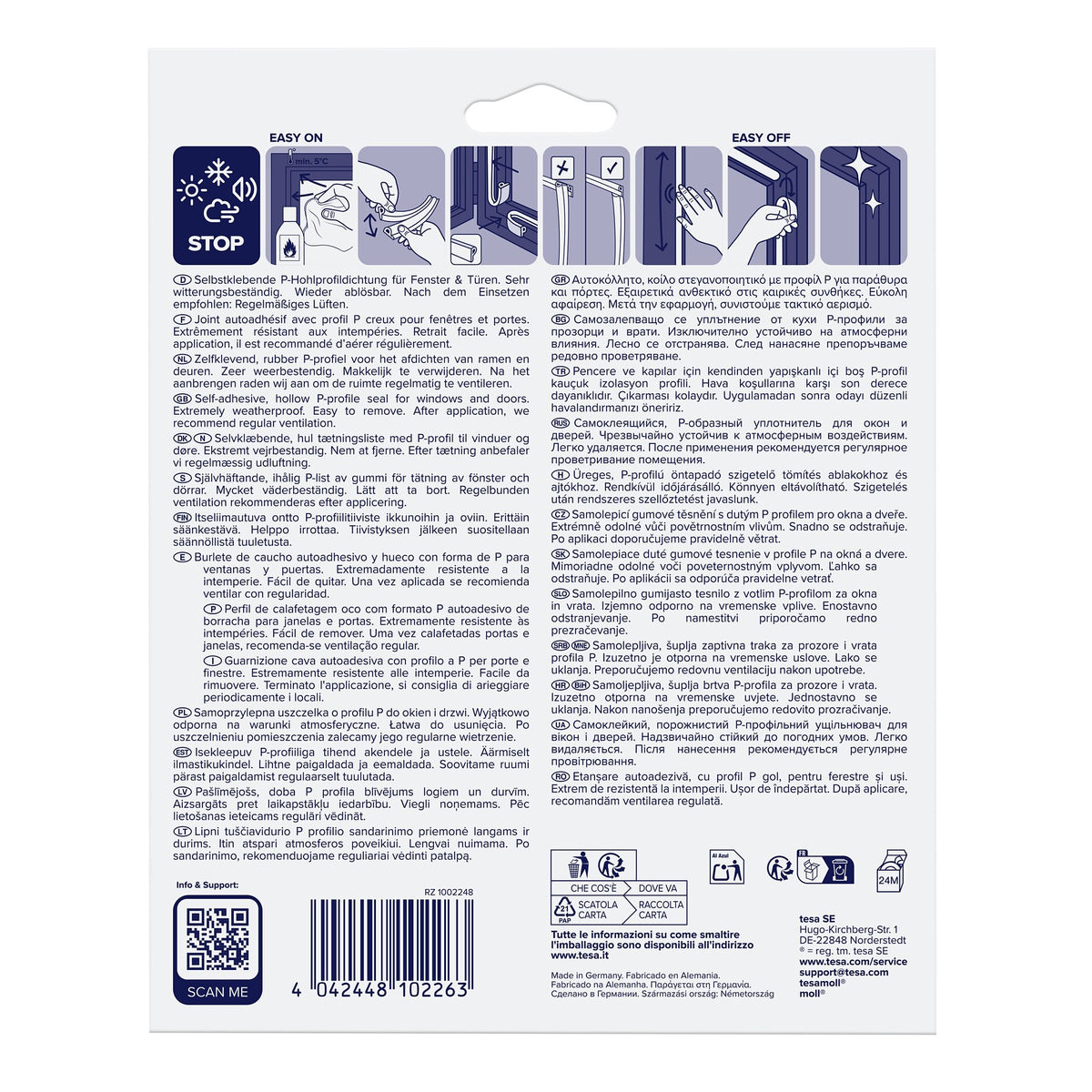 Cinta de sellado tesa INSULATION de goma L, marrón, 25 m x 9 mm