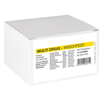 Prueba de toallita Cleartest Multi Drug combinación de 12 medicamentos, placa de prueba