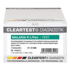 Cleartest Malaria P.f./Pan Pack: 5 casetes de prueba | Paquete (5 pruebas)