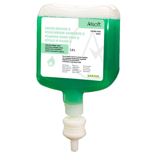 Saraya Alsoft jabón en espuma G manzana verde