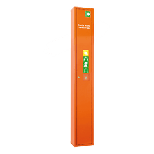 Orange Empty Floor-Standing First Aid Cabinet
