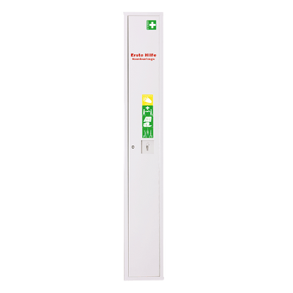 White, Empty Floor-Standing First Aid Cabinet