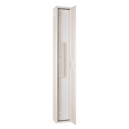 White, Empty Floor-Standing First Aid Cabinet