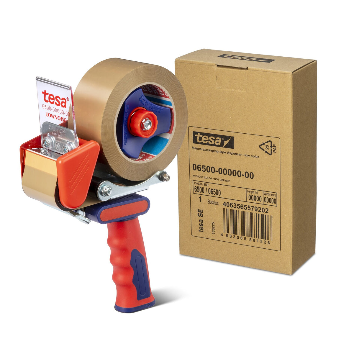 Dispensador manual de cinta adhesiva para embalaje tesa 6500, de funcionamiento silencioso, para rollos de 50 mm de ancho – Aplicaciones