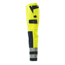 Pantalones MASCOT® Olinda, amarillo de alta visibilidad/azul marino