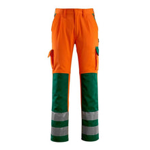Pantalones MASCOT® Olinda, naranja de alta visibilidad/verde