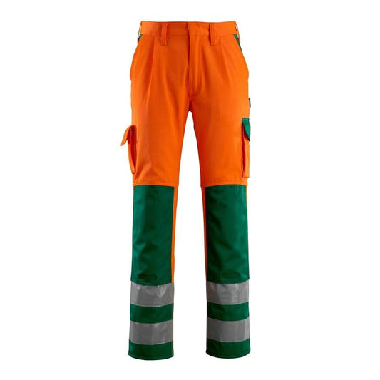 Pantalones MASCOT® Olinda, naranja de alta visibilidad/verde