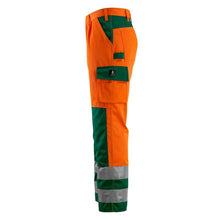 Pantalones MASCOT® Olinda, naranja de alta visibilidad/verde