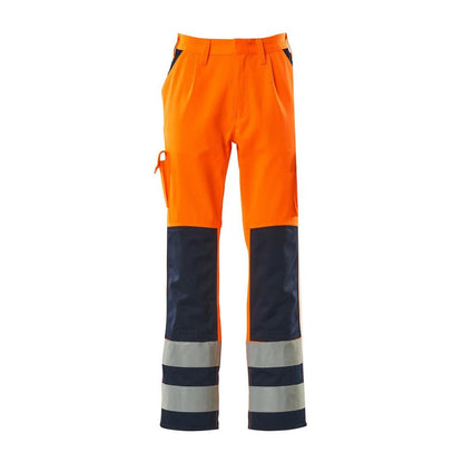 Pantalones MASCOT® Olinda, naranja de alta visibilidad/azul marino