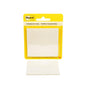 Un paquete de notas transparentes Post-it® de 3M Deutschland GmbH, 73x73 mm, con 36 hojas por bloque y reverso transparente. El texto es visible en la parte superior; perfecto para organizar notas. 1 pieza por paquete.