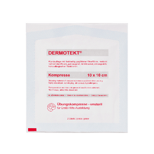 DERMOTEKT®  Training Compress, 10 x 10 cm, 2 pieces, non-sterile, 50 per box