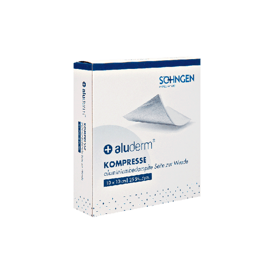 Compresa aluderm®, unidad de envase de 25 unidades, 10 x 10 cm