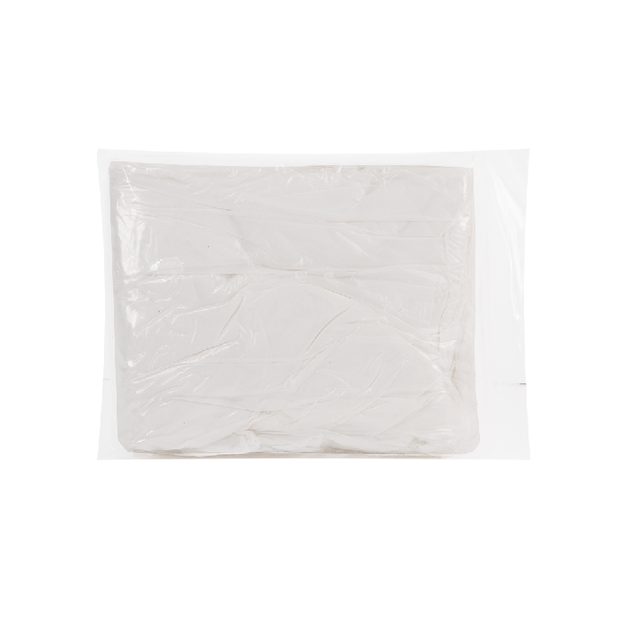 Bata protectora desechable con mangas de PE, blanca, 80 cm de ancho