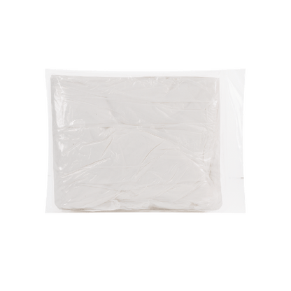 Bata protectora desechable con mangas de PE, blanca, 80 cm de ancho