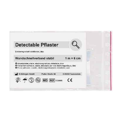 Pflasterverband detectable 1 m x 6 cm