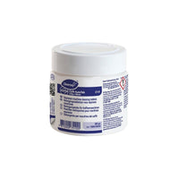 A white plastic container containing Suma Café Auto Tab 3gx19mm C1.9 cleaning tablets for espresso machines (60 pieces) from Diversey Deutschland GmbH & Co. OHG, with a multilingual label and hazard symbol, for cleaning coffee fats and oils.
