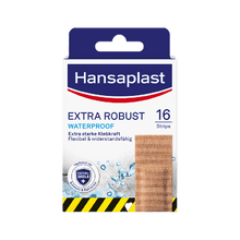 Hansaplast EXTRA ROBUST: tiritas de 2,6 x 7,6 cm, paquete de 16 unidades