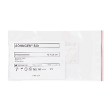 Tiras de esparadrapo SÖHNGEN®-Silk, 12 x 2,5 cm, en paquetes de 5 unidades