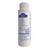 A white 1-liter bottle of TASKI Leather Wax from Diversey Deutschland GmbH & Co. OHG features a blue and purple label on the front with product information and instructions for effective leather care and achieving a natural shine in several languages.