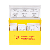 Dispensador de tiritas amarillo aluderm®-aluplast, lleno