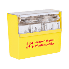 Dispensador de tiritas amarillo aluderm®-aluplast, lleno