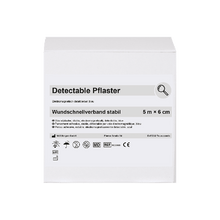 Detectable adhesive bandage, 5 m x 6 cm