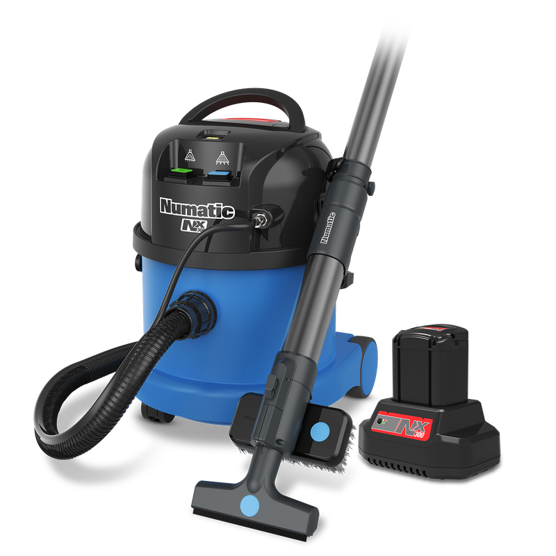 Dispositivo de extracción por pulverización a batería Numatic CTB370NX/1 X-Tract, azul, juego de accesorios CTX170 | Paquete (1 pieza)