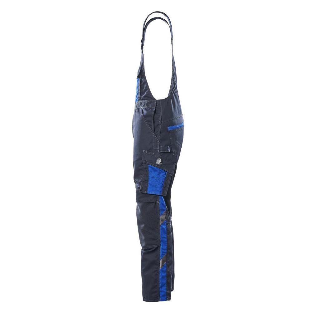 MASCOT® Augsburg dungarees, black blue/corn blue