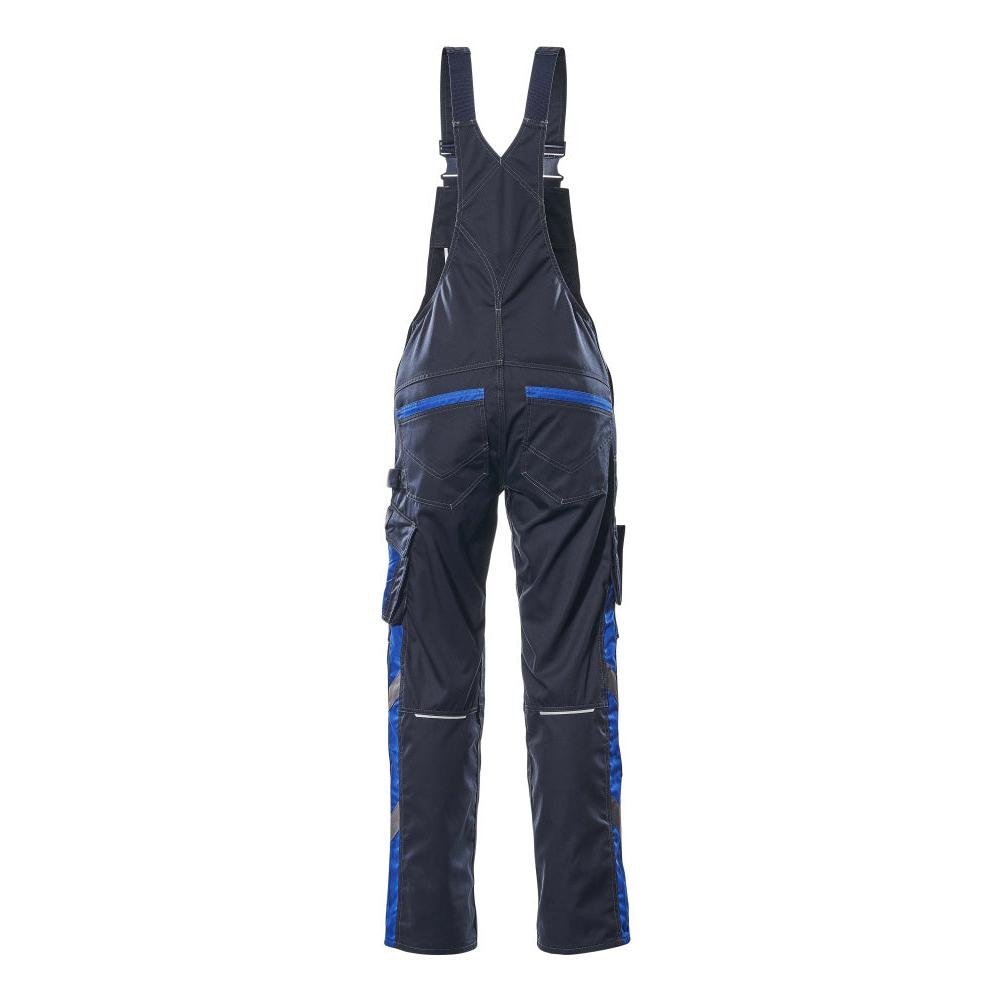 MASCOT® Augsburg dungarees, black blue/corn blue