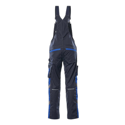 MASCOT® Augsburg dungarees, black blue/corn blue
