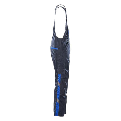 MASCOT® Augsburg dungarees, black blue/corn blue