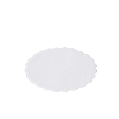 A PAPSTAR drip mat, round and white with Ø 8.5 cm from PAPSTAR GmbH, is placed in the center on a white background. The paper coasters come in a folding box with 500 pieces and are ideal for beverages.