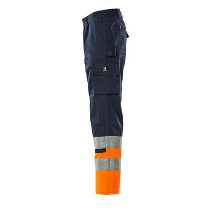 Pantalones MASCOT® Patos, azul marino/naranja de alta visibilidad