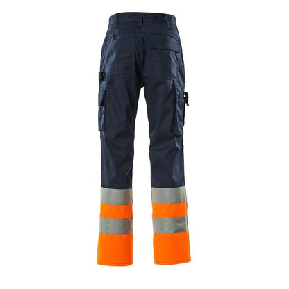 Pantalones MASCOT® Patos, azul marino/naranja de alta visibilidad