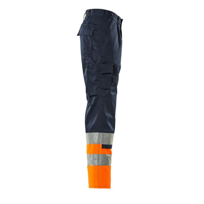 Pantalones MASCOT® Patos, azul marino/naranja de alta visibilidad